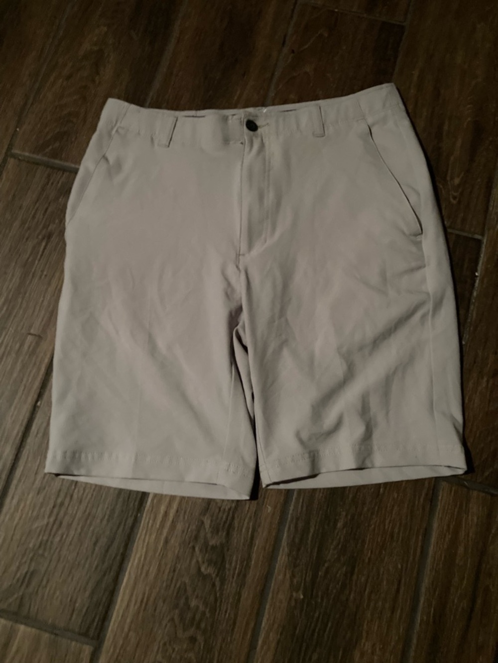 Pebble Beach tan golf shorts